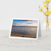 "See-Sonnenuntergang" freier Raum faltete Karte (Gelbe Blume)