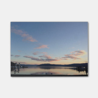 See-Sonnenuntergang-Post-Itanmerkungen Post-it Klebezettel