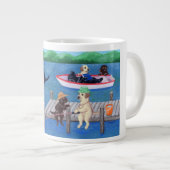 See-Spaß Labradors Malerei Jumbo-Tasse (Vorderseite Rechts)