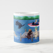 See-Spaß Labradors Malerei Jumbo-Tasse (Vorderseite)