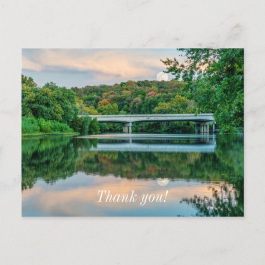 See Springfield Abendliche Ruhe Danke Postkarte (Vorderseite)