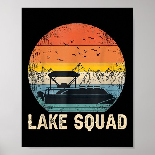 See Squad Vintage-Pontonboot Kapitän Sommer-Vibes Poster (Vorne)
