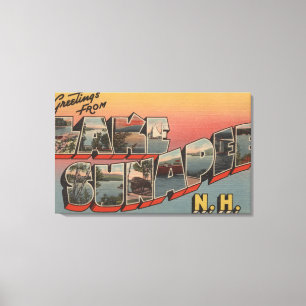 See Sunapee, New Hampshire - großer Buchstabe Leinwanddruck