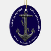 See SUPERIOR Patriotischer Not leidender Anker nau Keramik Ornament (Rechts)