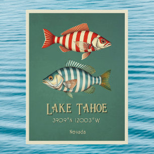 See Tahoe Nevada Fisch Postkarte