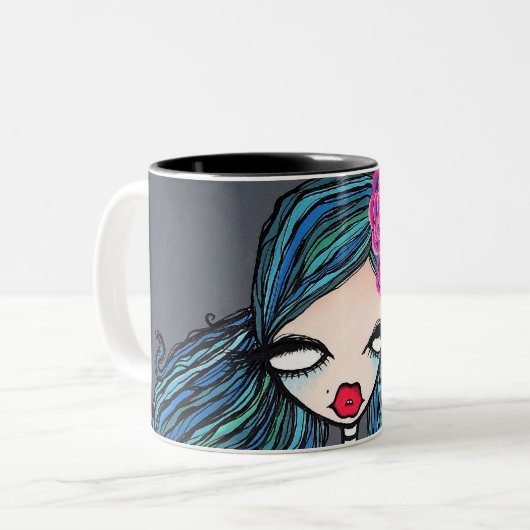 "See" Tasse, schwarz Zweifarbige Tasse (Vorderseite Links)