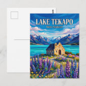 See Tekapo Neuseeland Postkarte (Vorne/Hinten)
