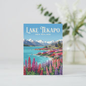See Tekapo Neuseeland Postkarte (Stehend Vorderseite)
