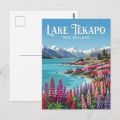 See Tekapo Neuseeland Postkarte (Vorne/Hinten)