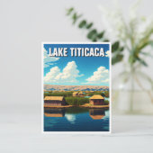 See Titicaca Floating Islands Postkarte (Stehend Vorderseite)
