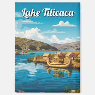 See Titicaca Floating Islands Vintag Magnet