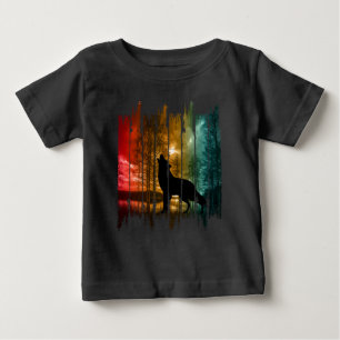 SEE TREES WOLF HOWLING BABY T-SHIRT