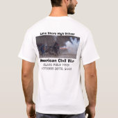 See-Ufer-Highschool amerikanischer ziviler Krieg T-Shirt (Rückseite)