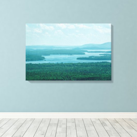 See- und Bergblick Leinwanddruck (Insitu (Holzboden))