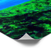 See und Berge bemalten Poster (Ecke)