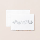 SEE UND GREETINING BEACH FOTO CARD SILVER FOIL FOLIENKARTE (Rückseite mit Umschlag)