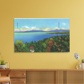 See und Grüne Berge Leinwanddruck (Insitu (Wohnzimmer))