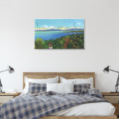 See und Grüne Berge Leinwanddruck (Insitu (Schlafzimmer))