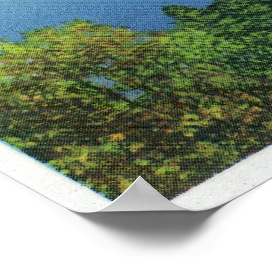 See und Grüne Berge Poster (Ecke)