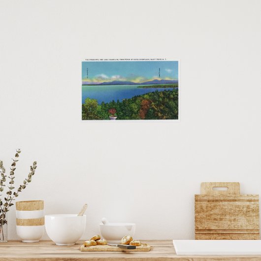 See und Grüne Berge Poster (Küche)