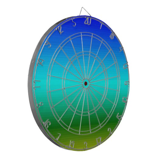 See und Himmel Blau und Grün Dartscheibe (Vorderseite Links)