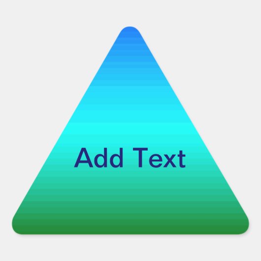 See und Himmel Blau und Grün Dreieckiger Aufkleber (Vorderseite)