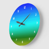 See und Himmel Blau und Grün Große Wanduhr (Winkel)