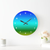 See und Himmel Blau und Grün Große Wanduhr (Zuhause)