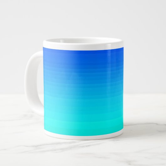 See und Himmel Blau und Grün Jumbo-Tasse (Vorderseite Links)