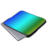 See und Himmel Blau und Grün Laptopschutzhülle (Vorne Knopf)