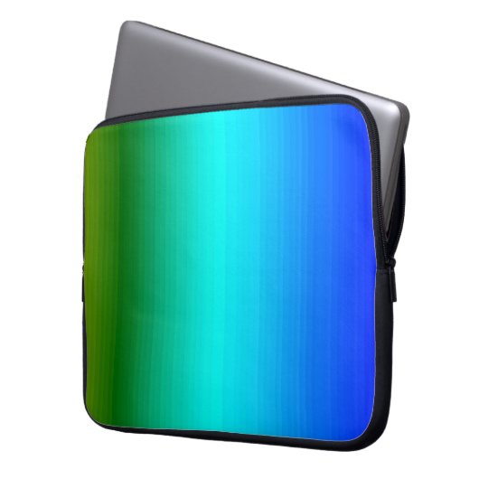 See und Himmel Blau und Grün Laptopschutzhülle (Vorderseite Links)