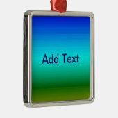 See und Himmel Blau und Grün Silbernes Ornament (Rechts)