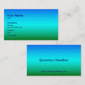 See und Himmel Blau und Grün Visitenkarte (Vorne/Hinten)