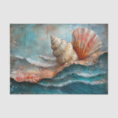 SEE- UND MUSCHELN-DECOUPAGE-TISSUPAPIER SEIDENPAPIER (Vorderseite)