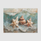 SEE- UND MUSCHELN-DECOUPAGE-TISSUPAPIER SEIDENPAPIER (Vorderseite)