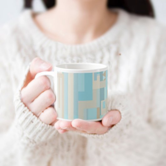 See- und Sandtöne abstrakte Muster Espresso Tasse