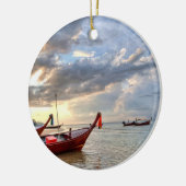 See und Schiff Keramik Ornament (Links)
