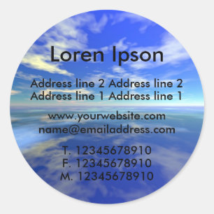 See- und Sky-Business / Profil Runder Aufkleber