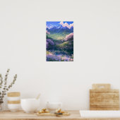 See und Snowy Mountains Poster (Küche)