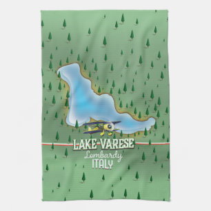 See Varese, Lombardei, Italien Reiseplakat Geschirrtuch