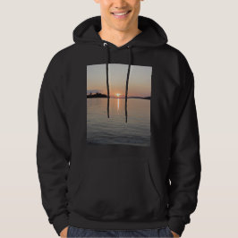 See-Vermilion Sonnenuntergang-blaues Rosa Hoodie