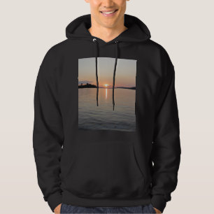 See-Vermilion Sonnenuntergang-blaues Rosa Hoodie