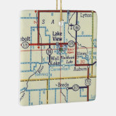 See View IA Vintage Karte Keramikornament (Rechts)