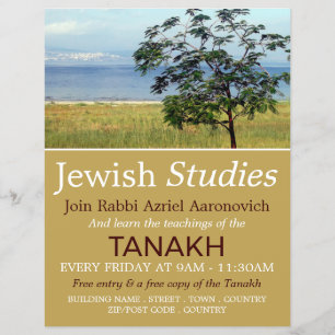 See von Galiläa, Israel, Judentum, jüdische Studie Flyer