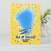 See von Galiläa Israel Kartenplakat (Stehend Vorderseite)