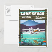See von Sevan Armenien vintage Reiseposter Postkarte (Vorne/Hinten)