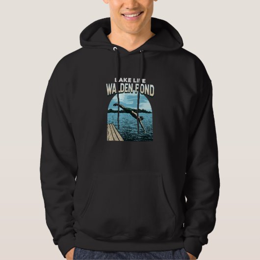 See Walden Teich Schwimmbad Massachusetts schwimme Hoodie (Vorderseite)