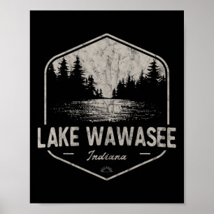 See Wawasee Indiana Outdoors Vintage  Poster
