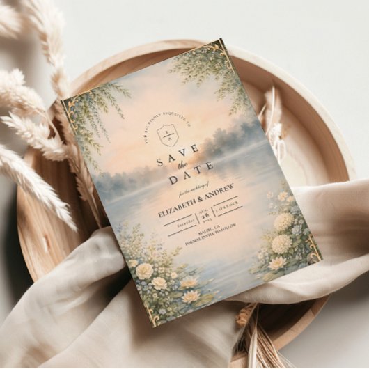 See-Wildblumen-Wald-Romantik-Hochzeit Save The Date