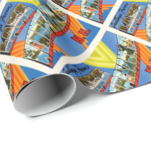 See Winnipesaukee #2 alte Reise New Hampshire-NH Geschenkpapier